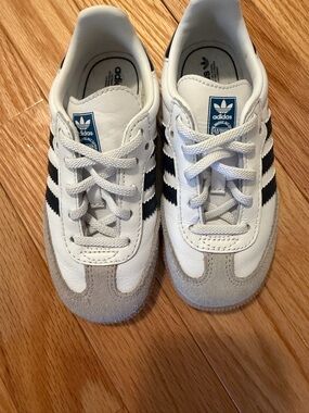 Adidas Samba OG Kids White & Collegiate Navy & Gum Classic Sneakers